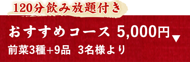 120分飲み放題付き